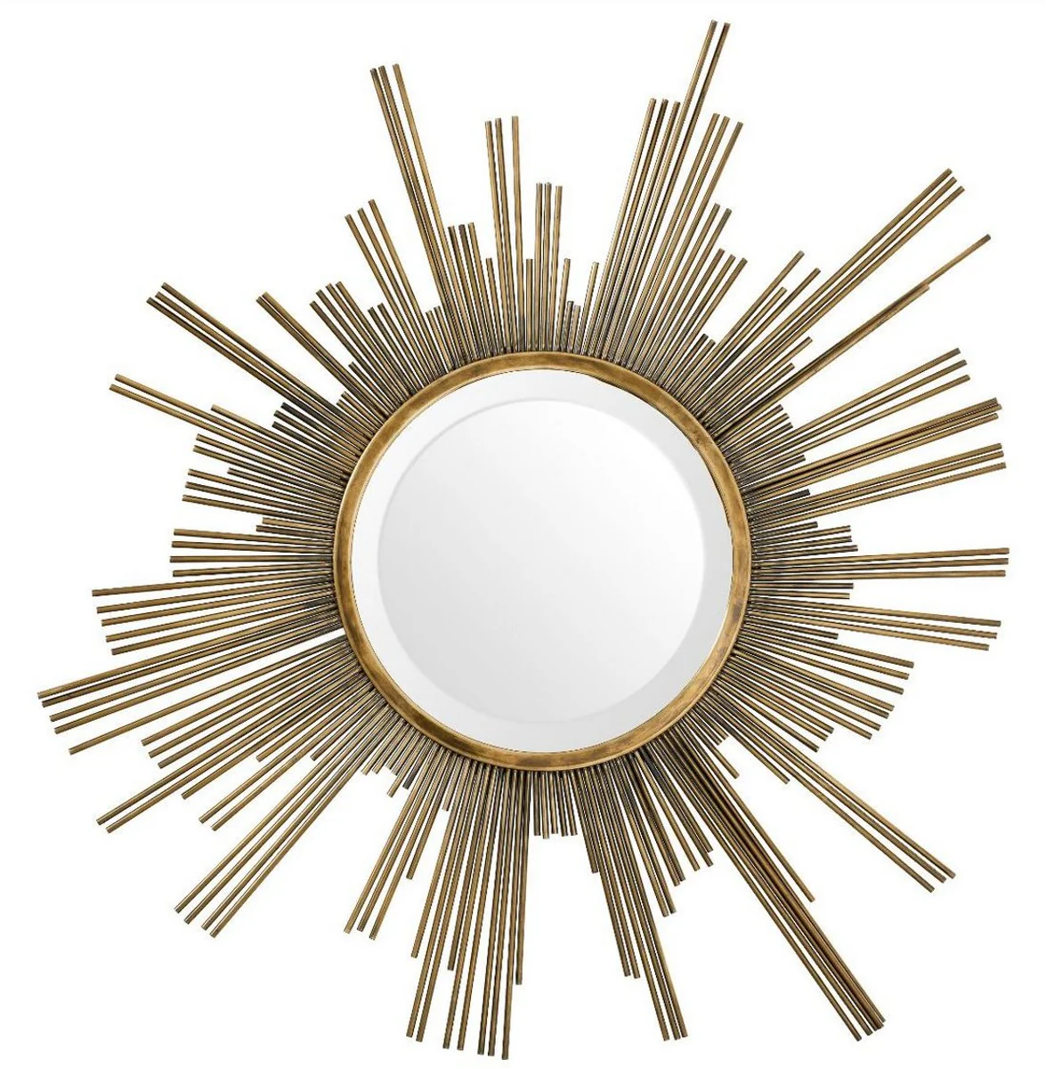 Designer mirror vintage brass Ø 82 cm - wardrobe mirror - living room mirror - luxury wall mirror