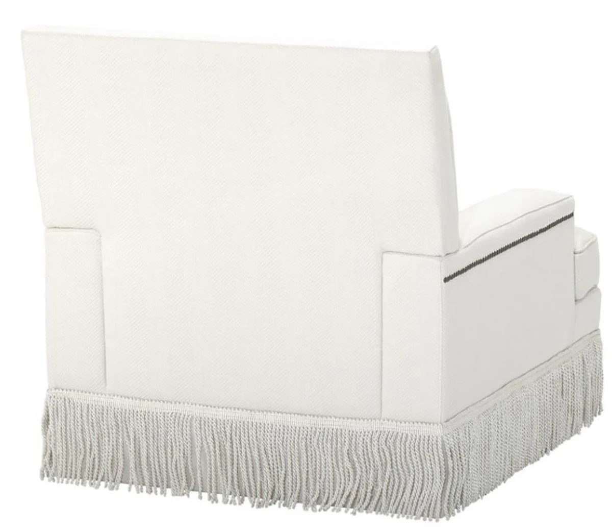 Luxury designer armchair white 90 x 102 x H. 90 cm - living room furniture