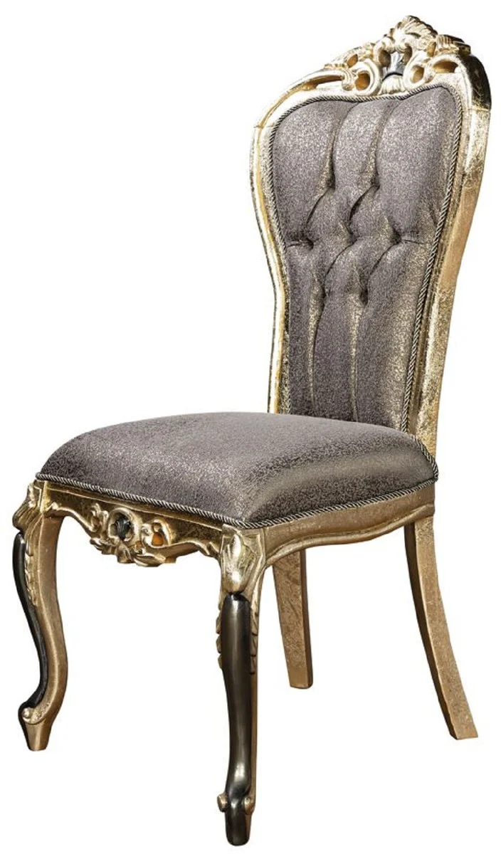Luxury Baroque Dining Room Chair Set of 8 Purple / Antique Gold / Black - Magnificent Baroque Style Kitchen Chairs - Luxury Baroque Style Dining Room Furniture - Baroque Dining Room Furniture - Baroque Style Furniture