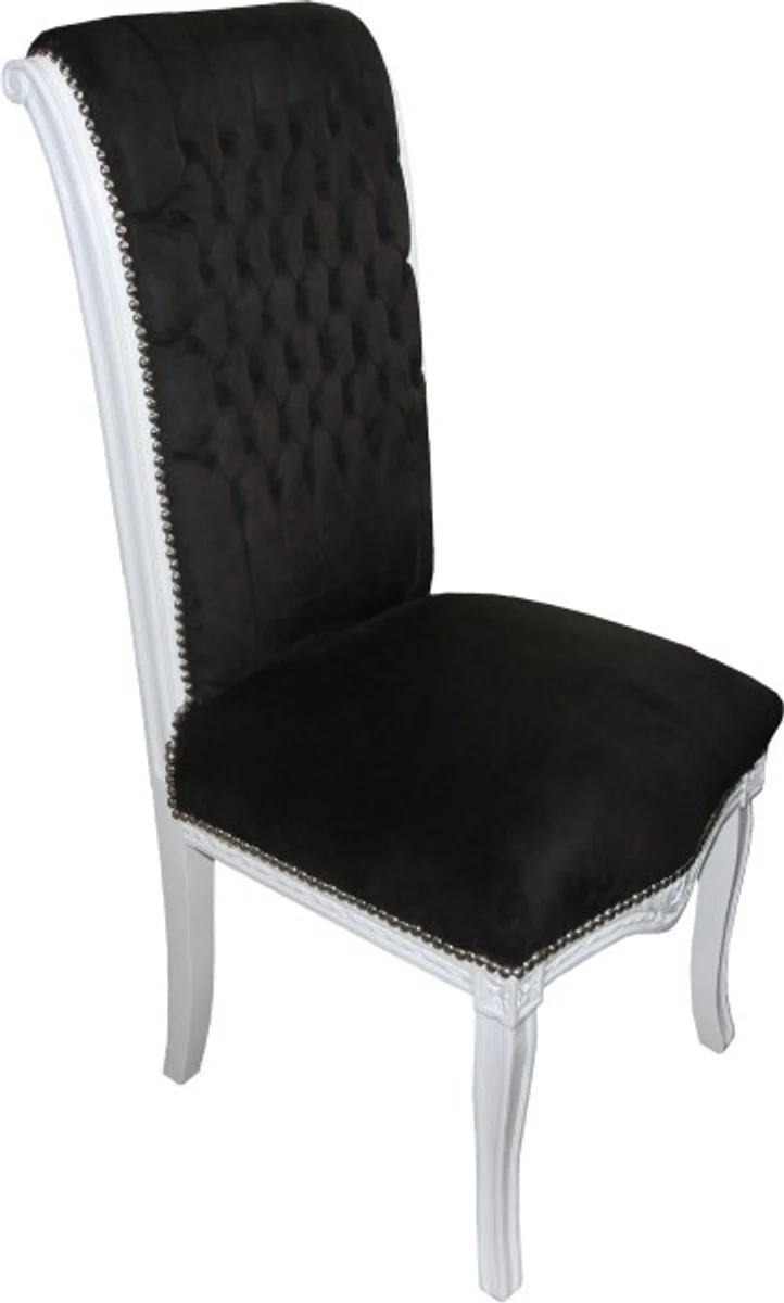 Baroque High-Back Dining Room Chair Black/White - High-Back Chair Furniture - Baroque Furniture - Limited Edition