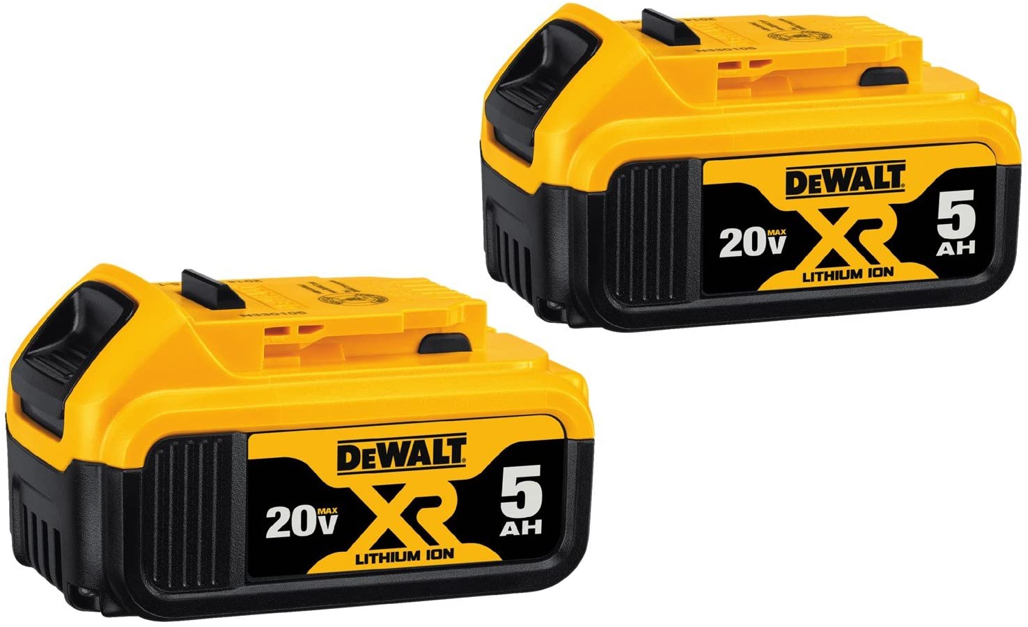 DEWALT 20V MAX BATTERY STARTER KIT WITH 2 BATTERIES, 5.0AH (DCB205-2CK)