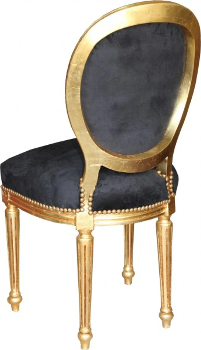 Baroque Dining Room Chair Black / Gold / Mod2/ Round