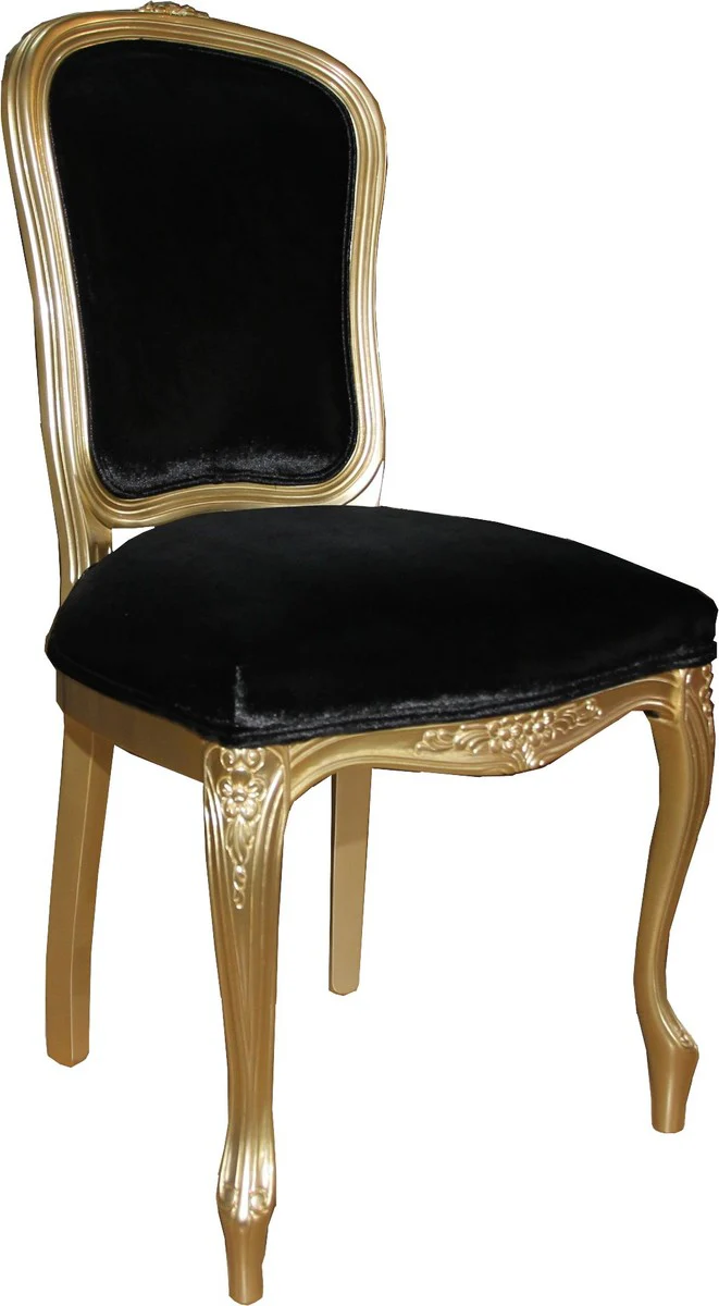 Luxury Baroque Dining Chair Gold / Black Mod2 - Luxury Quality - Hotel Furniture