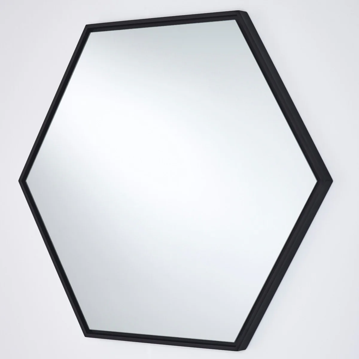 Luxury mirror with black wooden frame 52 x H. 45 cm - living room wall mirror