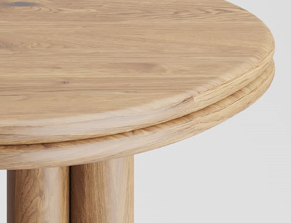 Luxury solid wood dining table natural colors 210 x 98 x H. 76 cm - oak wood dining room table - dining room furniture - luxury furniture