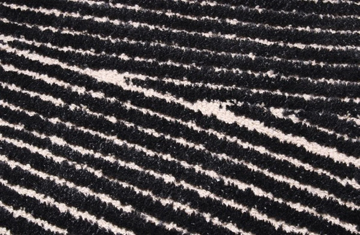 Luxury rug gray / black 160 x 230 cm - rectangular living room rug - bedroom rug - luxury interior - luxury quality