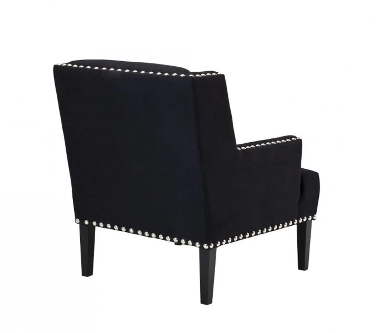 Designer Art Deco Club Armchair Black - Luxury Club Armchair