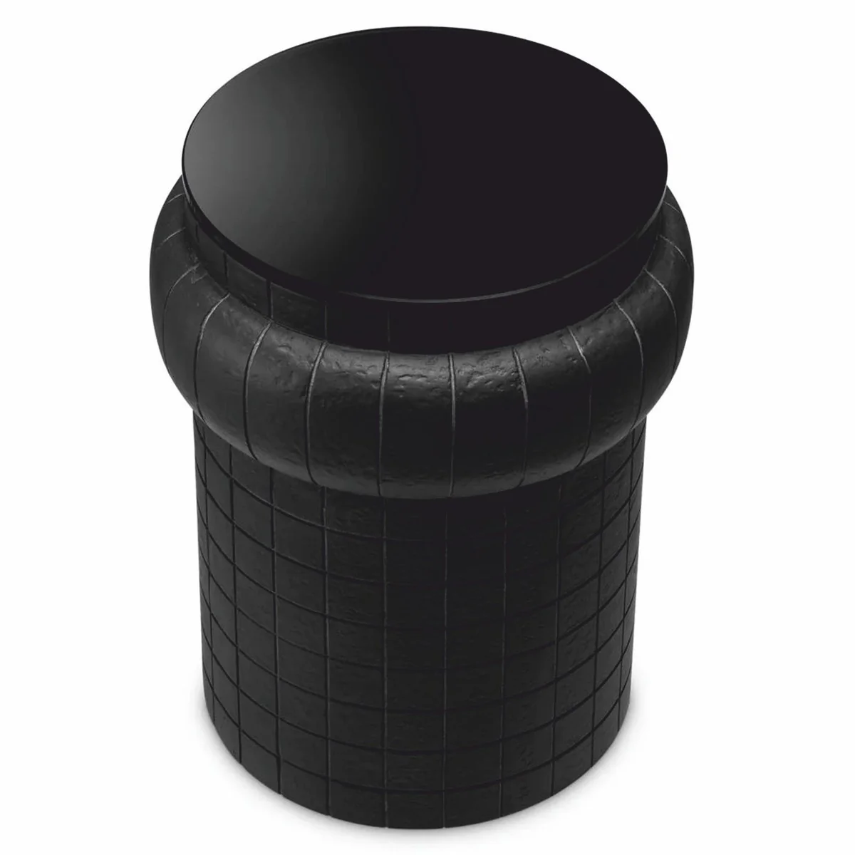 Luxury side table with glass top black H. 52 cm - luxury furniture