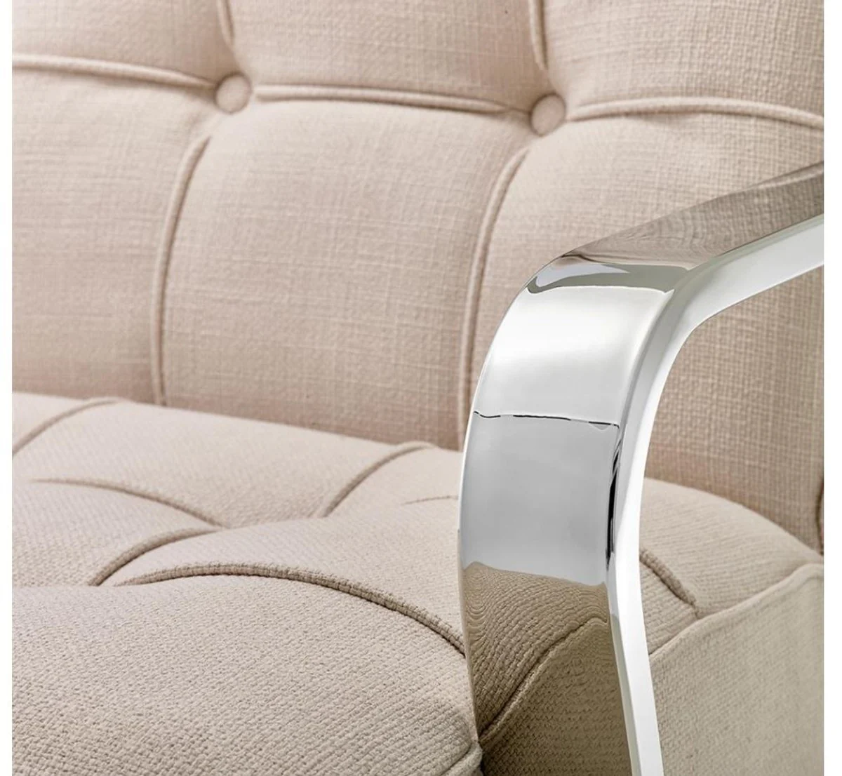 Luxury armchair natural color 72 x 80 x H. 64 cm - designer furniture