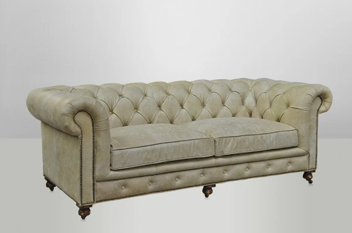 Chesterfield Luxury Real Leather Sofa 2.5 Seater Vintage Leather by Galata Sawia