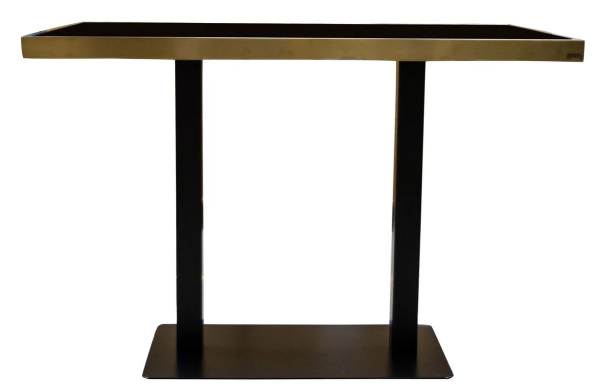 Luxury dining table black / gold 110 x 70 x H. 76 cm - Dining room furniture