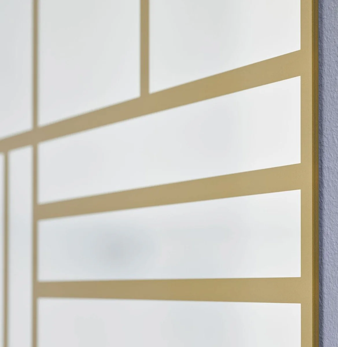 Luxury wall mirror gold 100 x 2.5 x H. 158 cm - Rectangular mirror with pattern - Luxury furniture