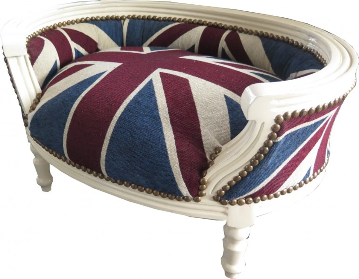 Baroque Dog & Cat Sofa Union Jack / Cream - Dog Bed & Cat Bed