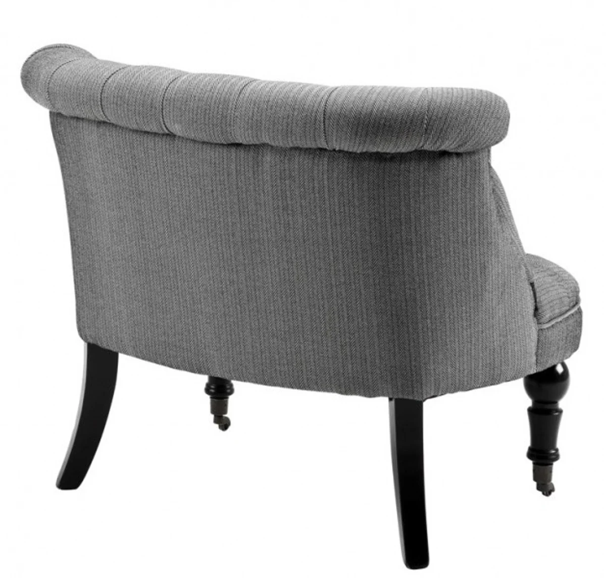 Luxury baroque salon armchair Paris with herringbone pattern black/white from the luxury collection of - Hotel Cafe Restaurant Furniture Furnishings