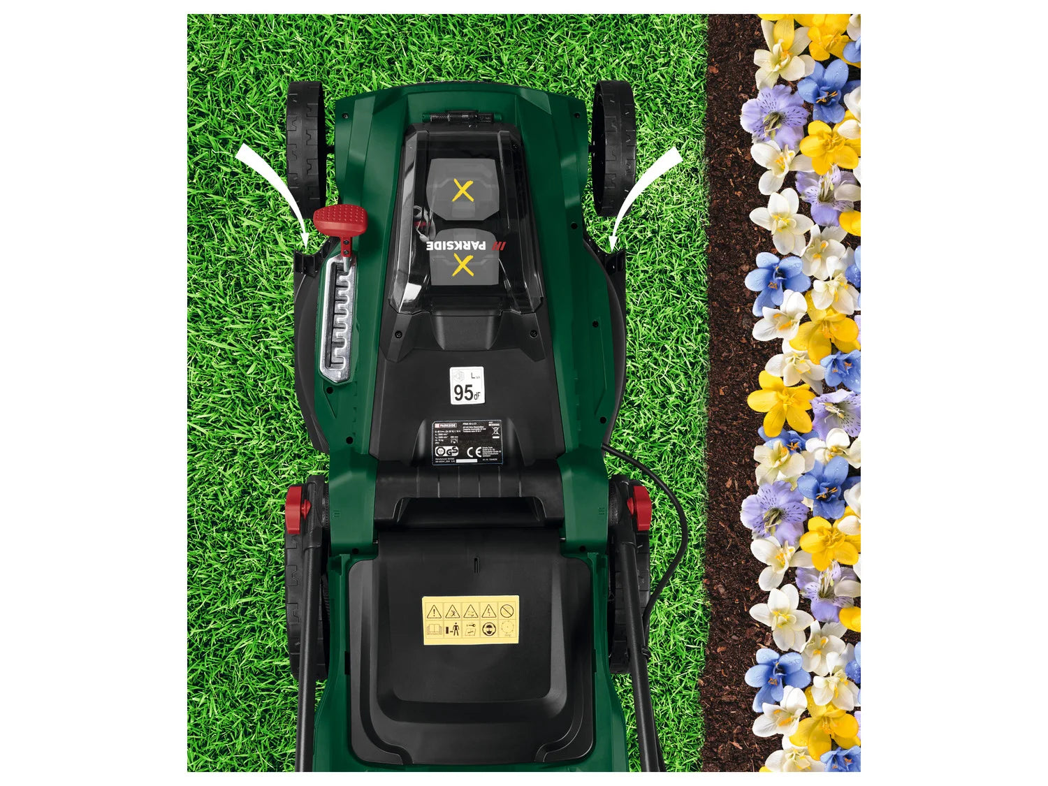 PARKSIDE 40 V cordless lawnmower PRMA 40-Li C1 without battery and charger