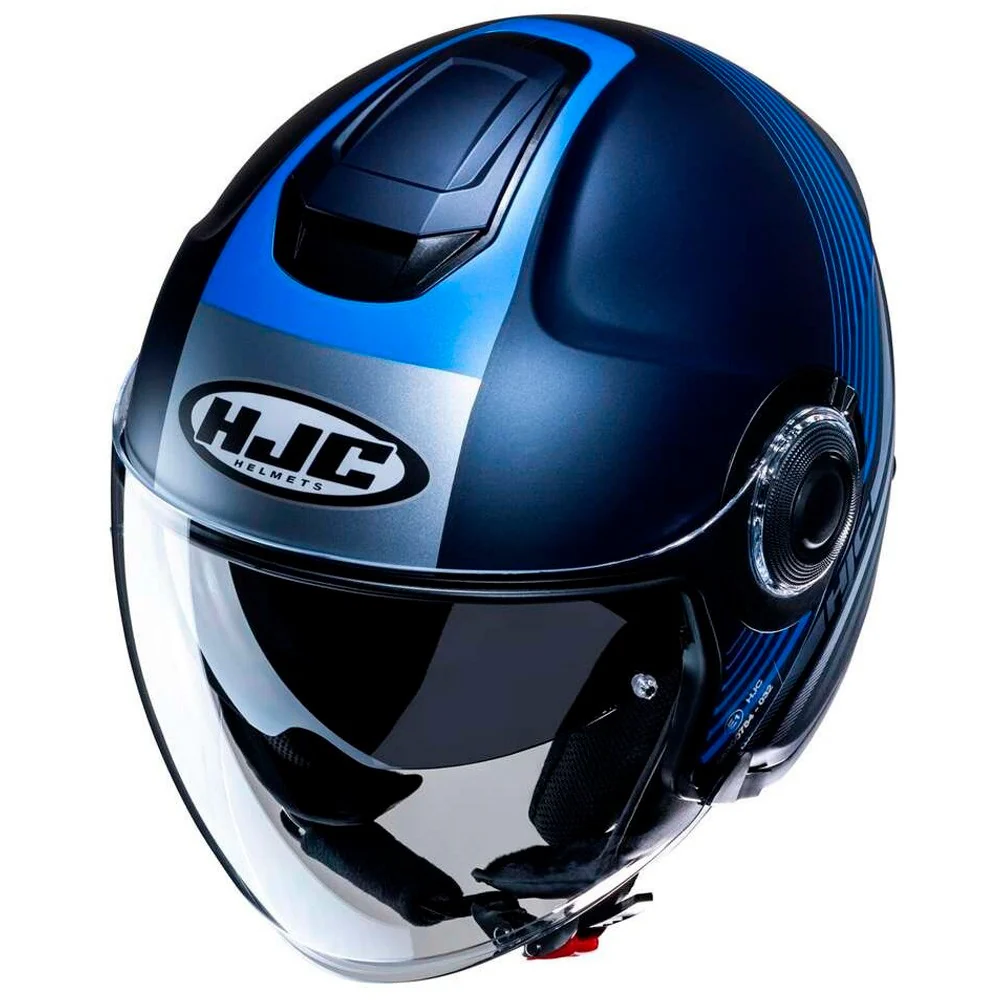 CASCO JET HJC I40 DOVA - AZUL / PLATA