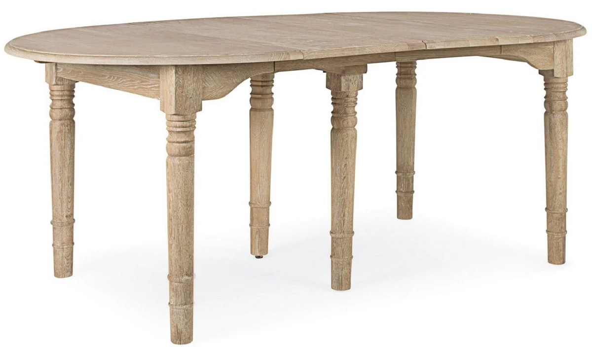 Luxury solid wood dining table natural colors 110-272 x 110 x H. 78 cm - Extendable solid wood kitchen table - Dining room furniture - Kitchen furniture - Solid wood furniture - Luxury furniture