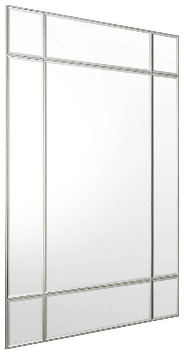 Luxury wall mirror silver 140 x 4 x H. 180 cm - living room mirror - bedroom mirror - cloakroom mirror - luxury furniture