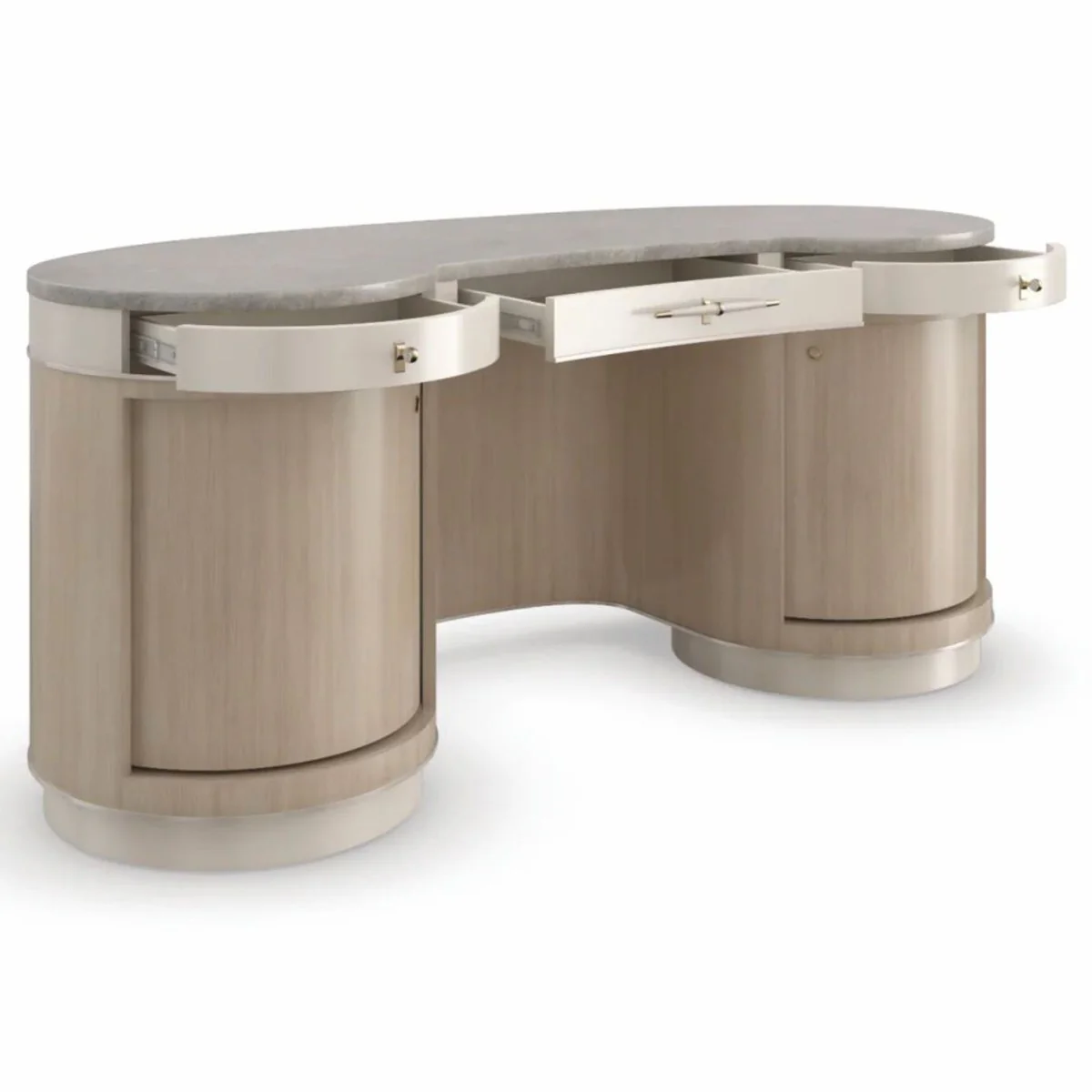 Luxury Dressing Table Gray / Brown / Gold 171 cm - Hotel & Bedroom Furniture