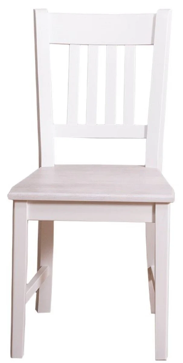 Country house style dining chair white 47 x 39 x H. 92 cm - solid wood kitchen chair in country house style