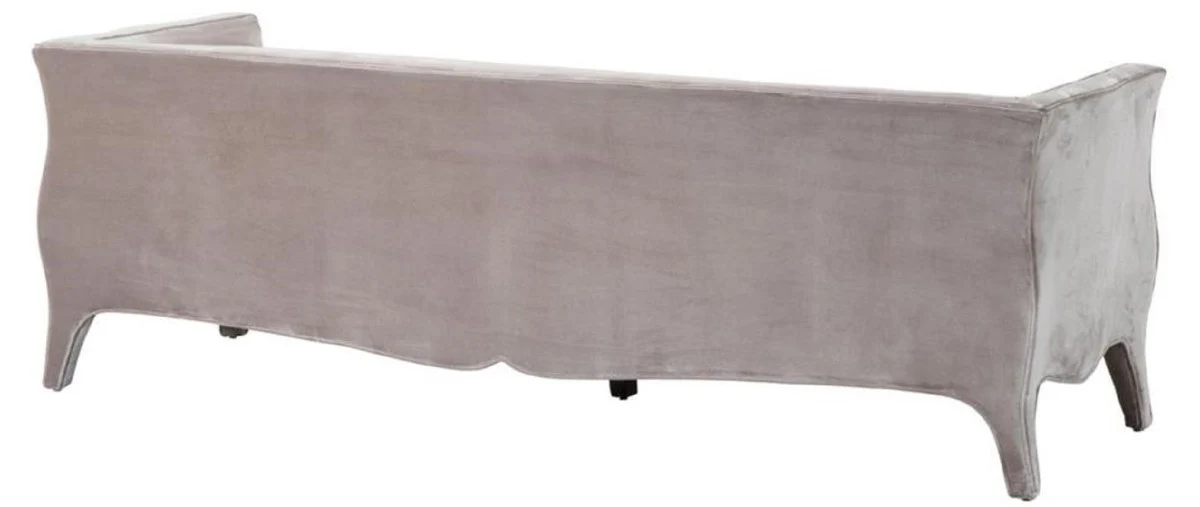 Living room sofa gray 225 x 79 x H. 75 cm - luxury velvet sofa