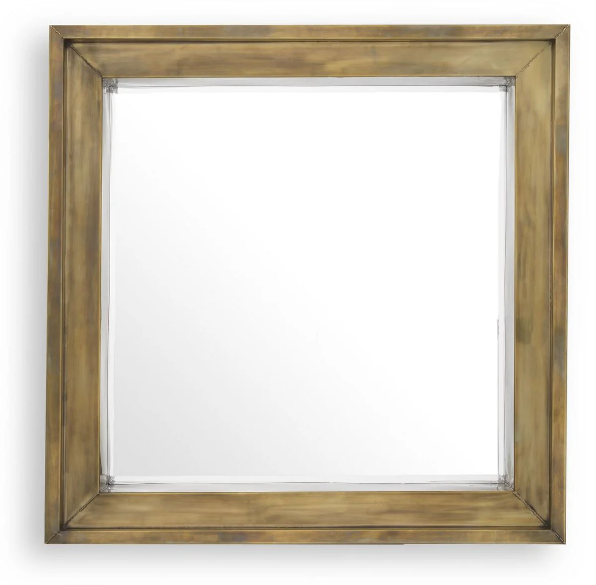 Luxury wall mirror vintage brass colored 100 x 20 x H. 100 cm - living room mirror - bedroom mirror - cloakroom mirror - luxury furniture