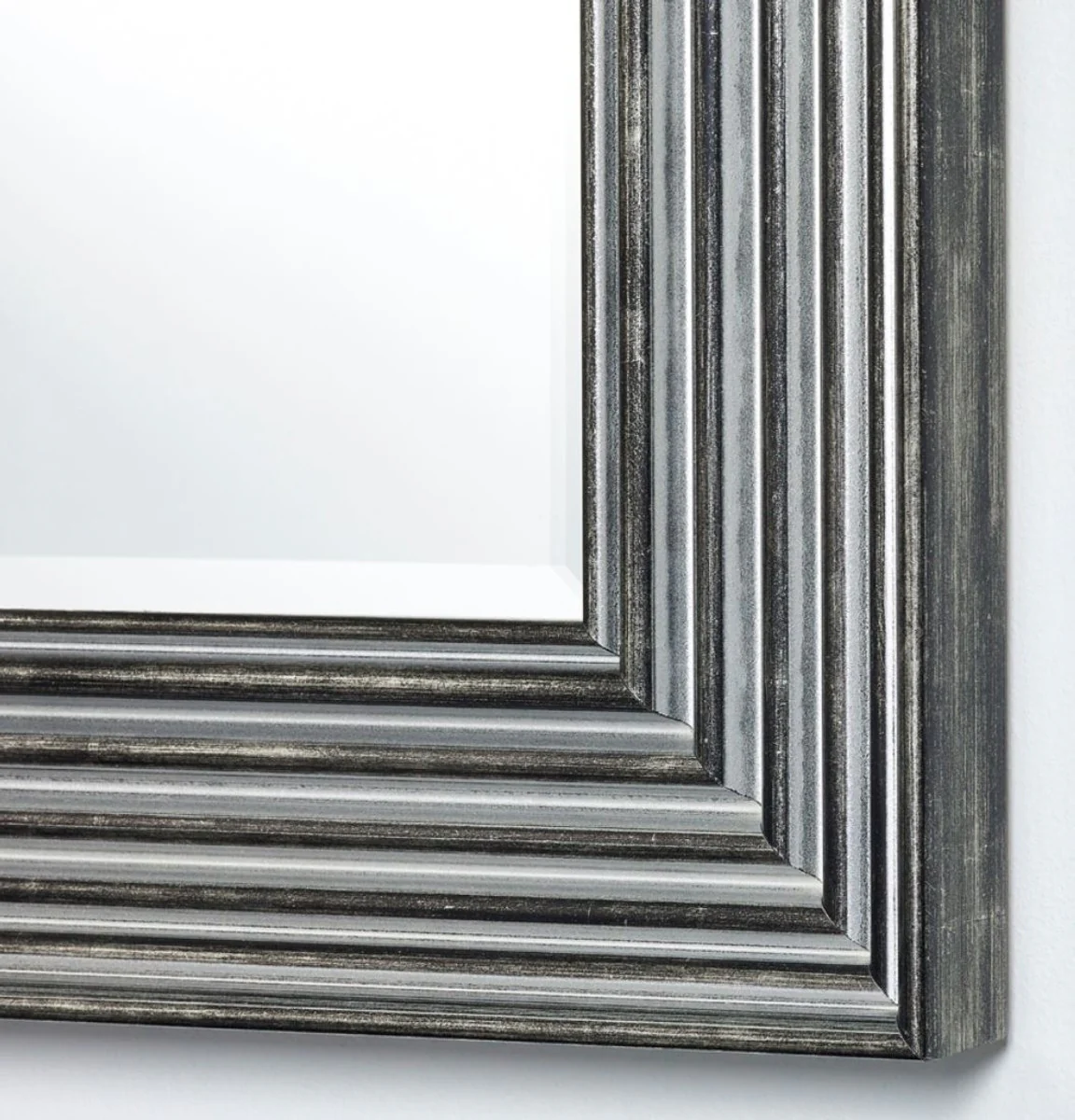 Luxury living room mirror silver / black 87 x H. 187 cm - living room accessories
