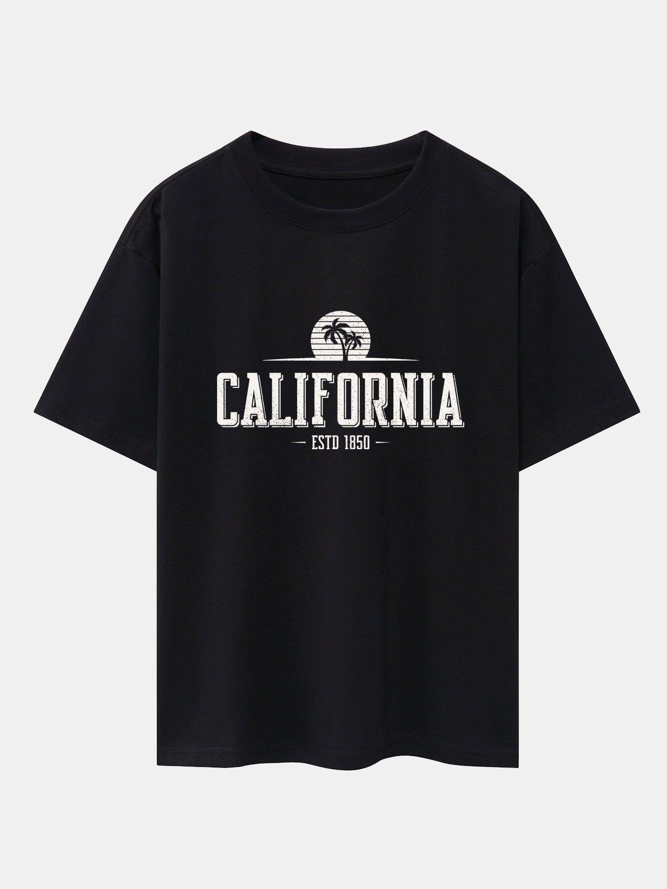 Vintage California Letter Print Heavy Weight Oversize T-Shirt