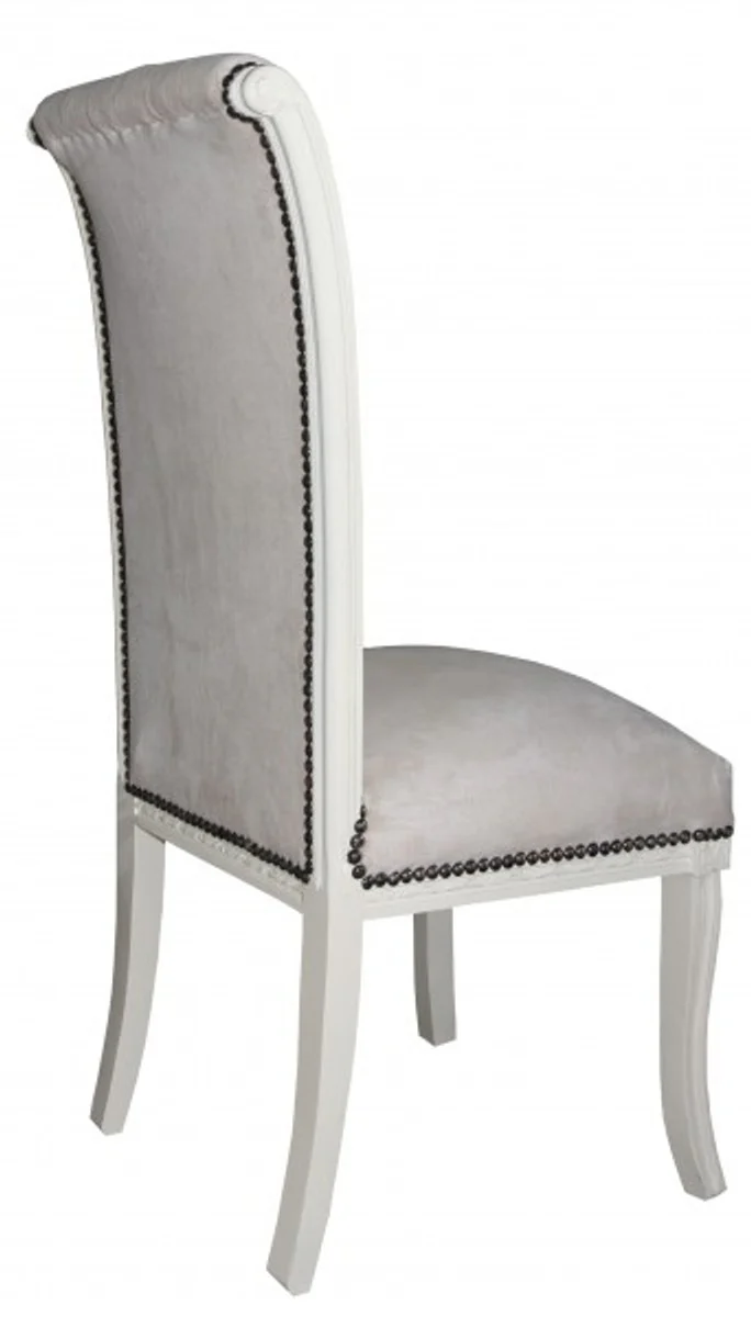 Baroque high-back dining room chair cream - high-back chair furniture - baroque furniture