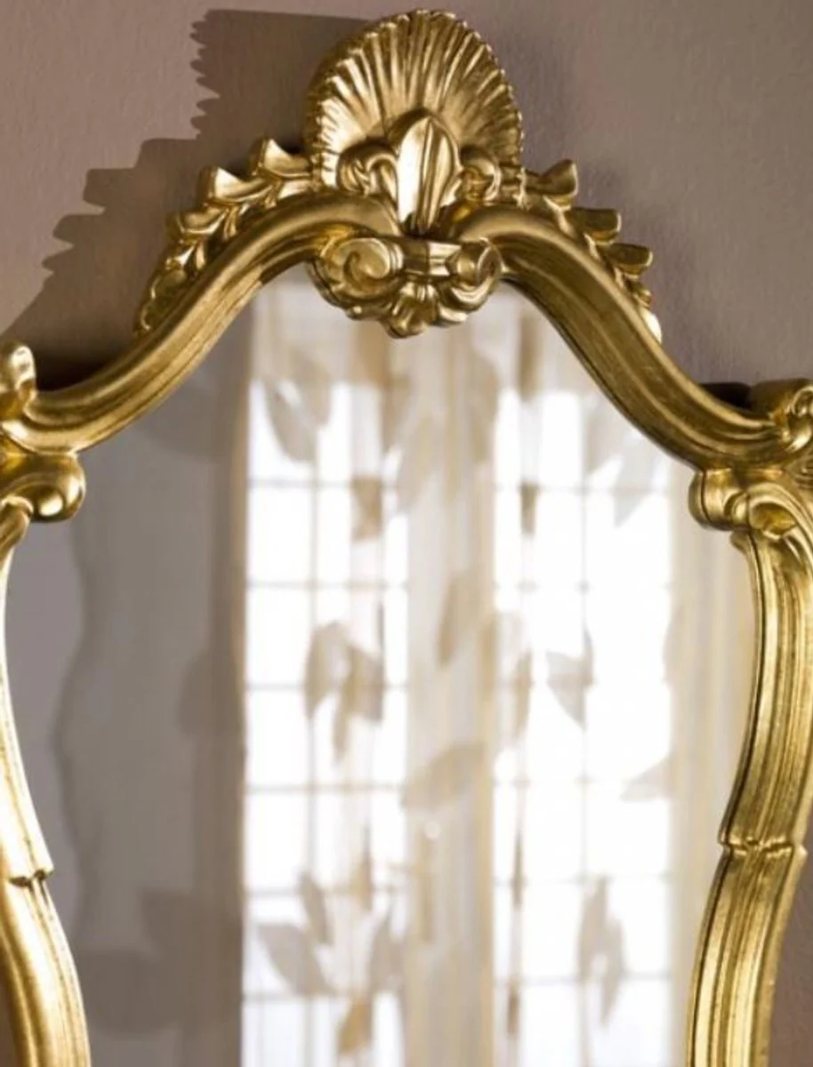 Luxury baroque wall mirror gold 46 x 5 x H. 73 cm - living room mirror - cloakroom mirror - magnificent mirror in baroque style