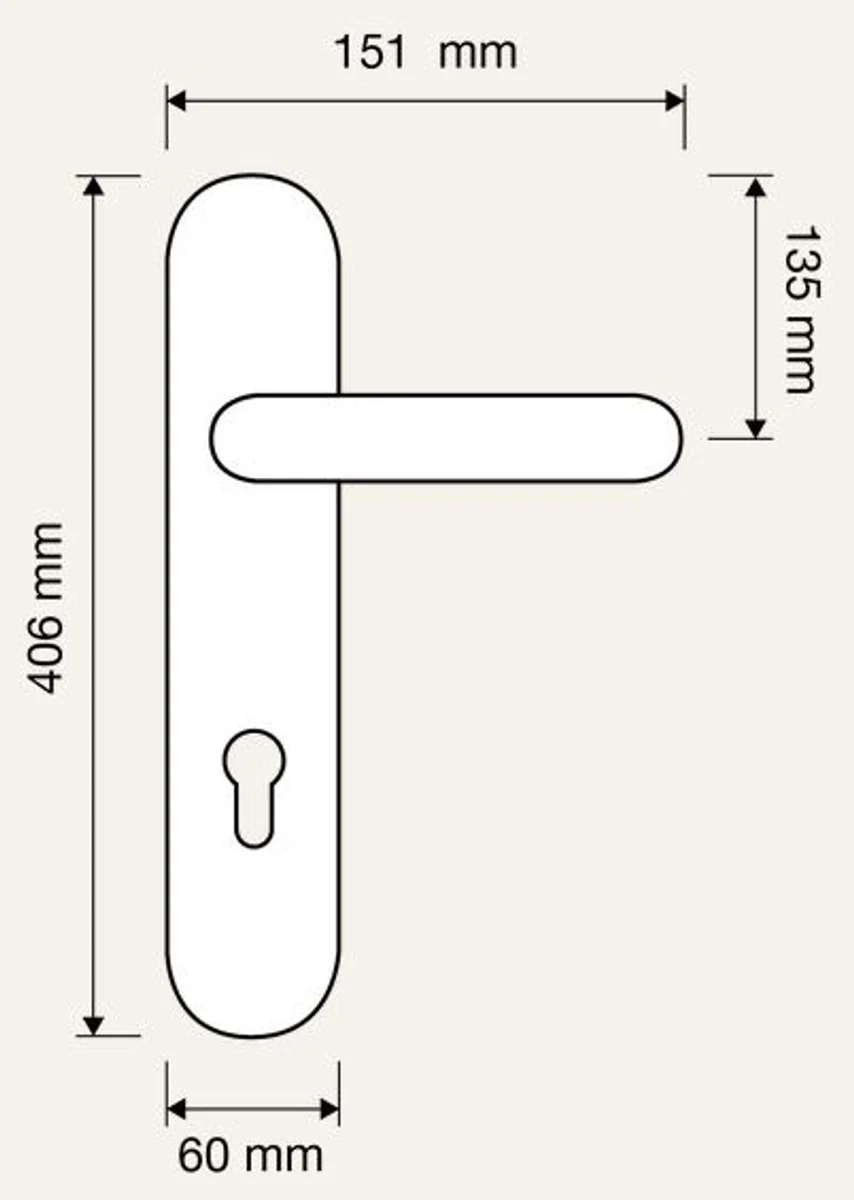 Baroque Door Handle Set French Gold 6" x H 16" - Baroque Collection