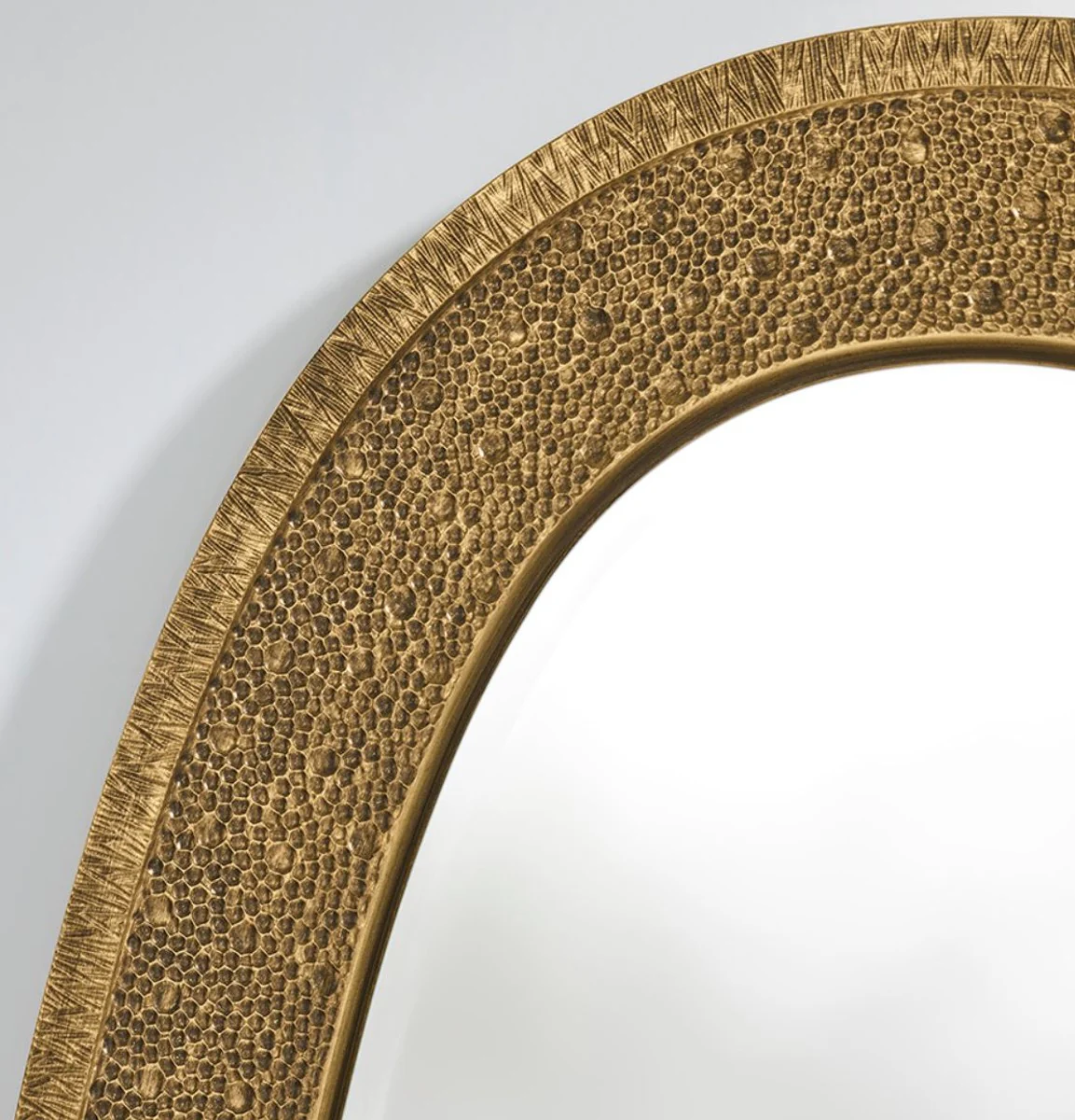 Luxury mirror gold 89 x 5 x H. 170 cm - Elegant oval wall mirror - Cloakroom mirror - Living room mirror - Luxury decorative accessories