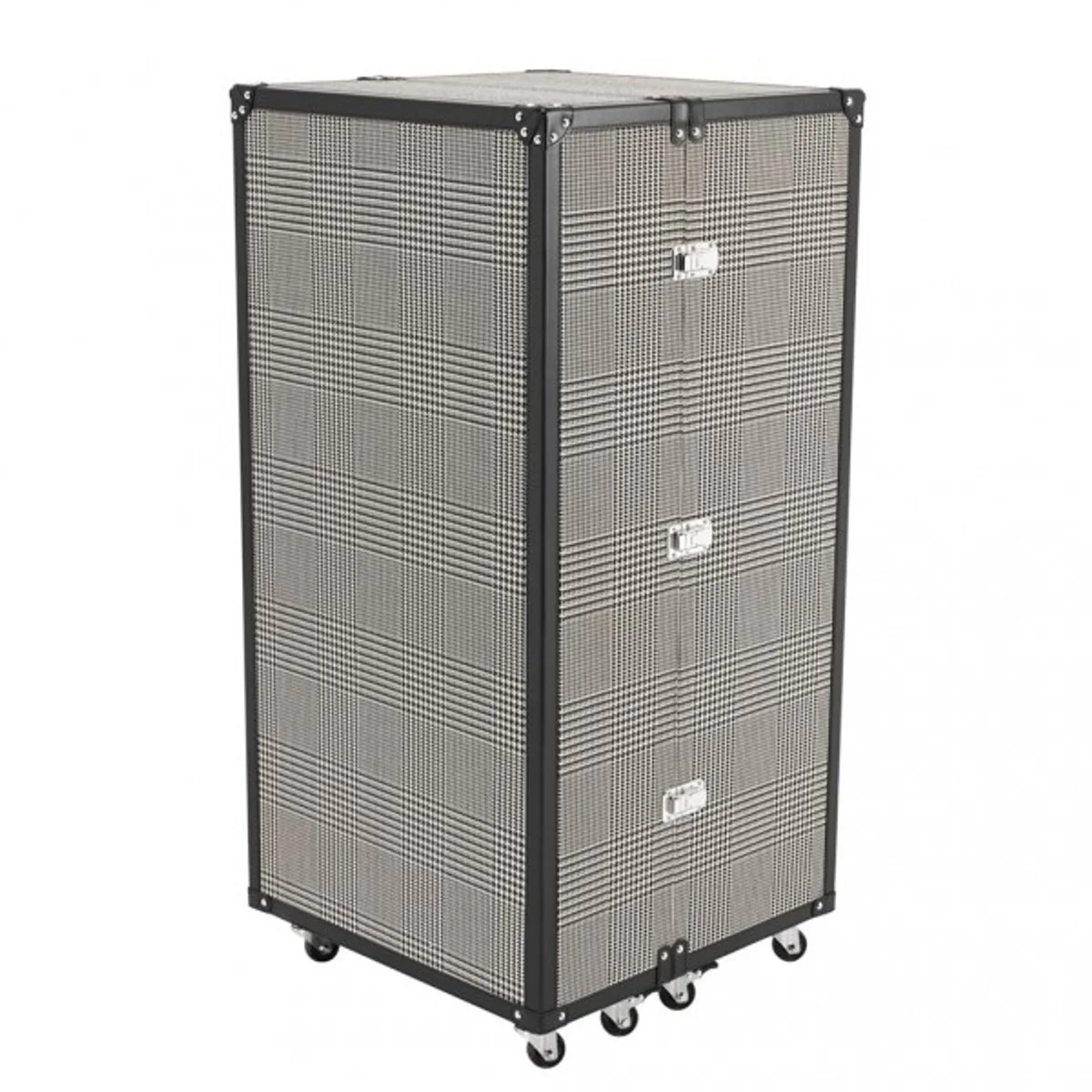 Luxury bar cabinet in vintage suitcase design black / white - chest of drawers - Art Deco Baroque Art Nouveau suitcase cabinet - luxury hotel bar trolley