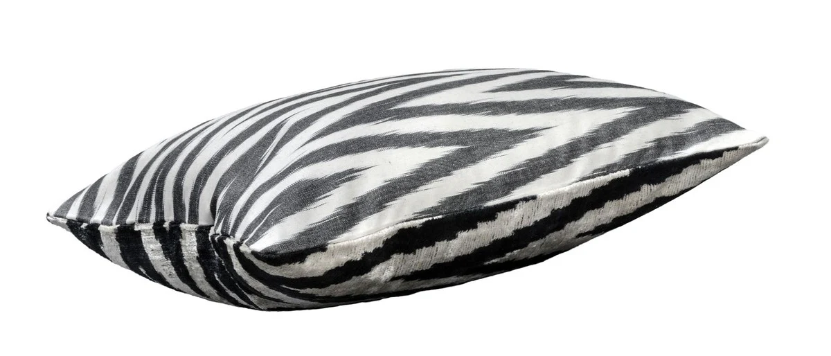 Luxury cushion black / white 40 x 40 cm - living room decoration accessories