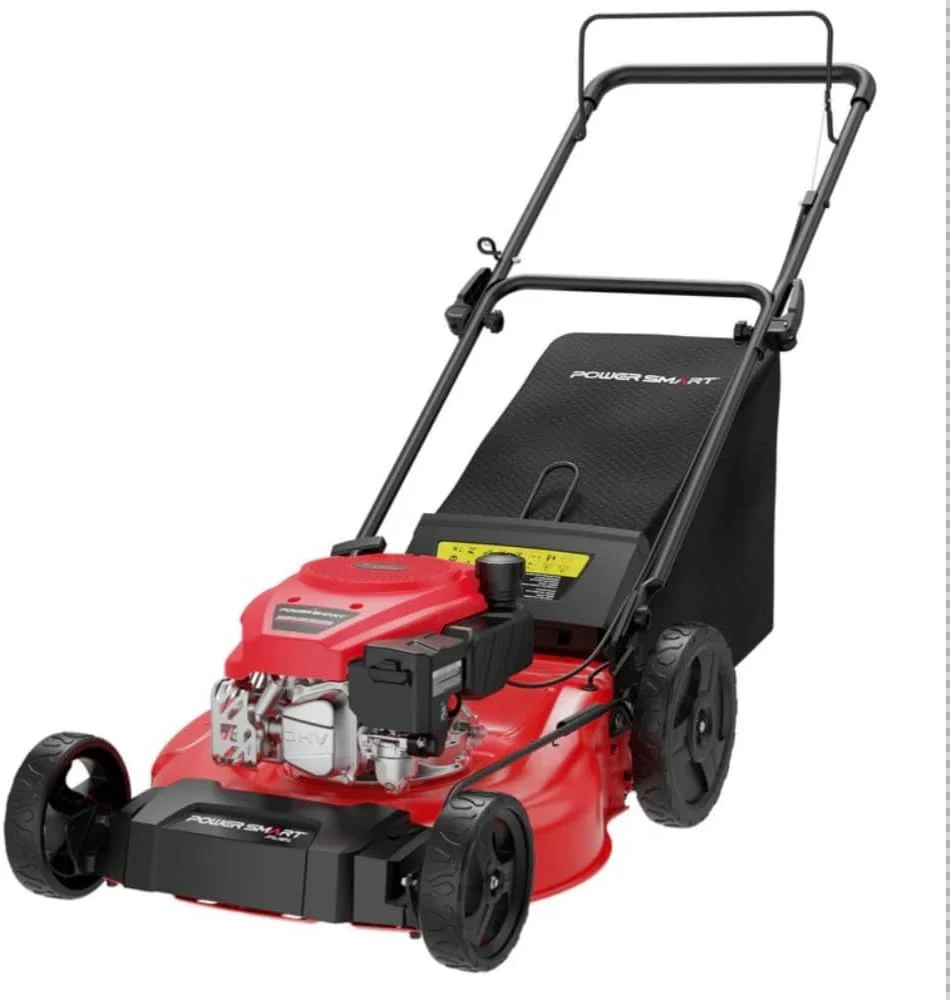 PowerSmart 21" 2-in-1 Push Lawn Mower 144cc Engine 3-in-1 with Bagging High Wheels
