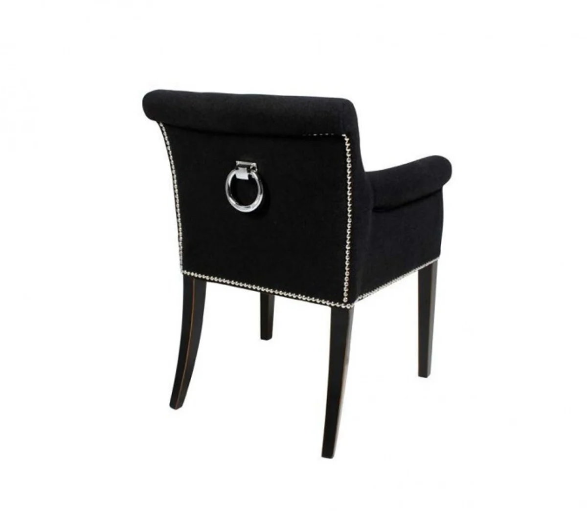 Luxury dining room chair with armrest black - furniture restaurant baroque hotel