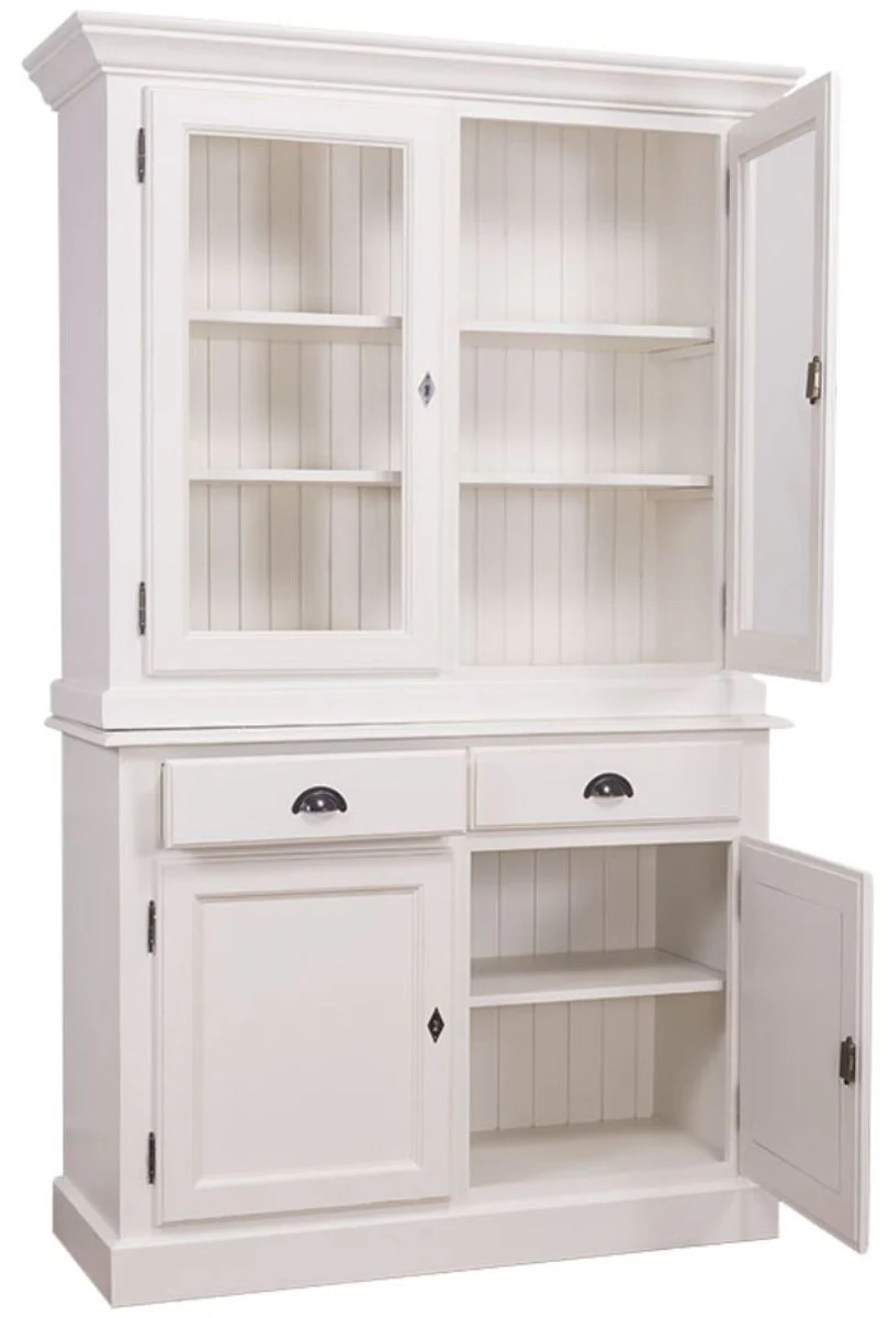 Country house style kitchen cabinet white 128 x 45 x H. 200 cm - country house style kitchen furniture
