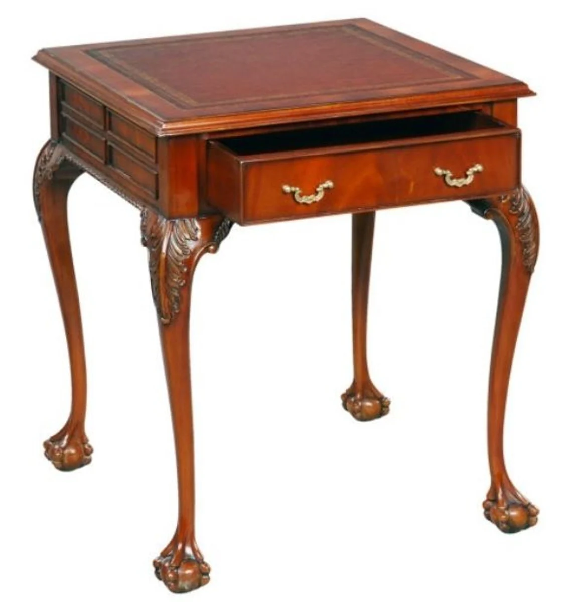Luxury Baroque mahogany side table red brown / brown 56 x 56 x H. 66 cm - Baroque & Art Nouveau living room furniture
