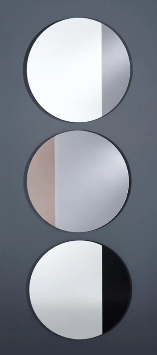 Luxury mirror black Ø 58 cm - designer furniture & accessories