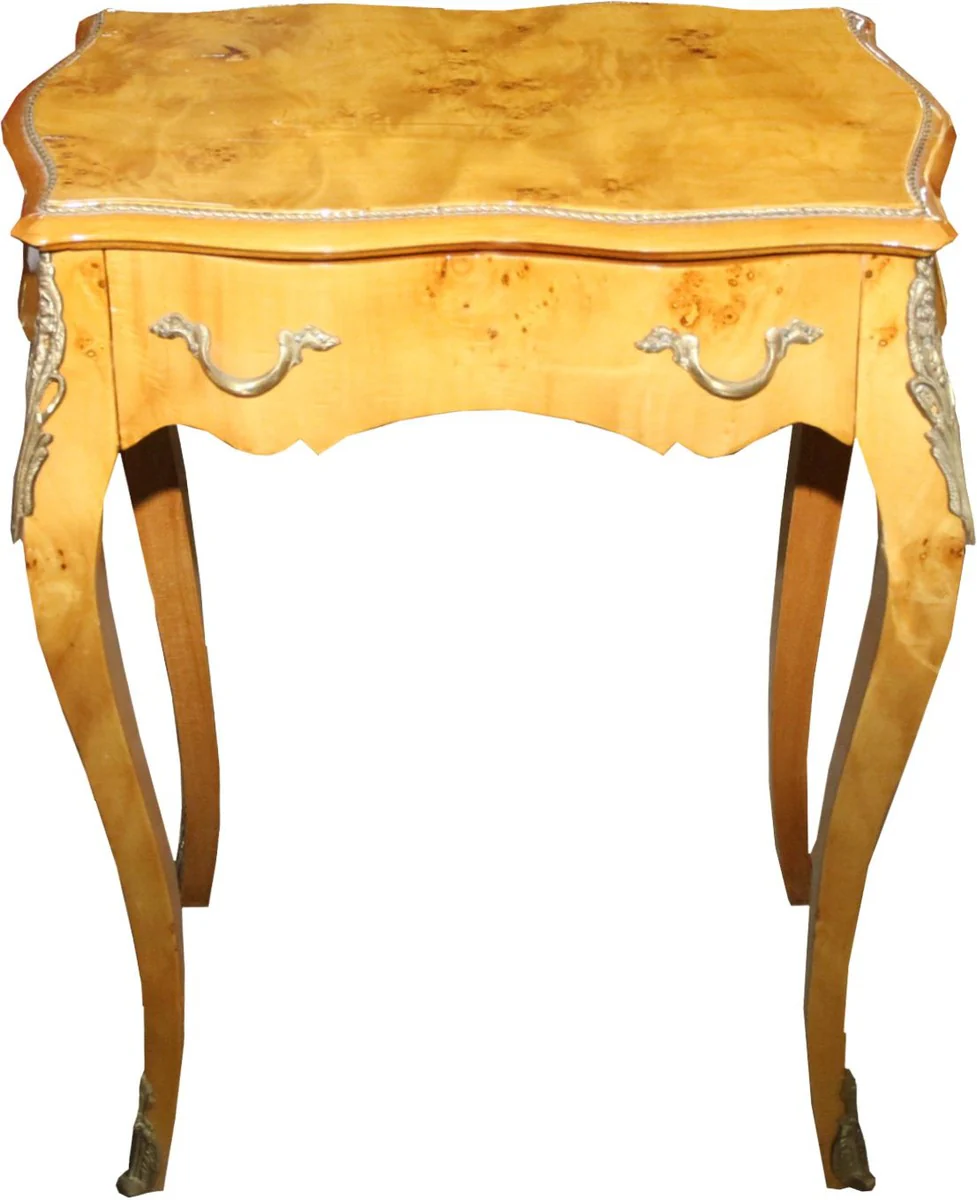 Baroque side table model mahogany light brown 59 x 73 cm - Baroque telephone table