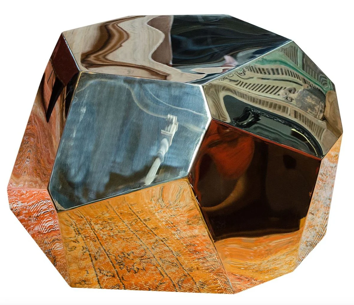 Designer living room table / side table gold 89 x 90 x H. 45 cm - designer collection