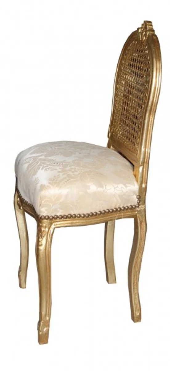 Baroque ladies chair gold pattern / gold - make-up chair