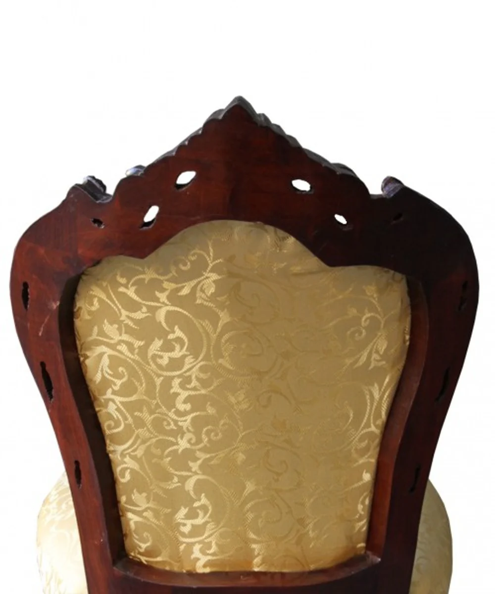 Baroque Dining Chair Gold Pattern / Brown - Baroque Furniture Antique Style