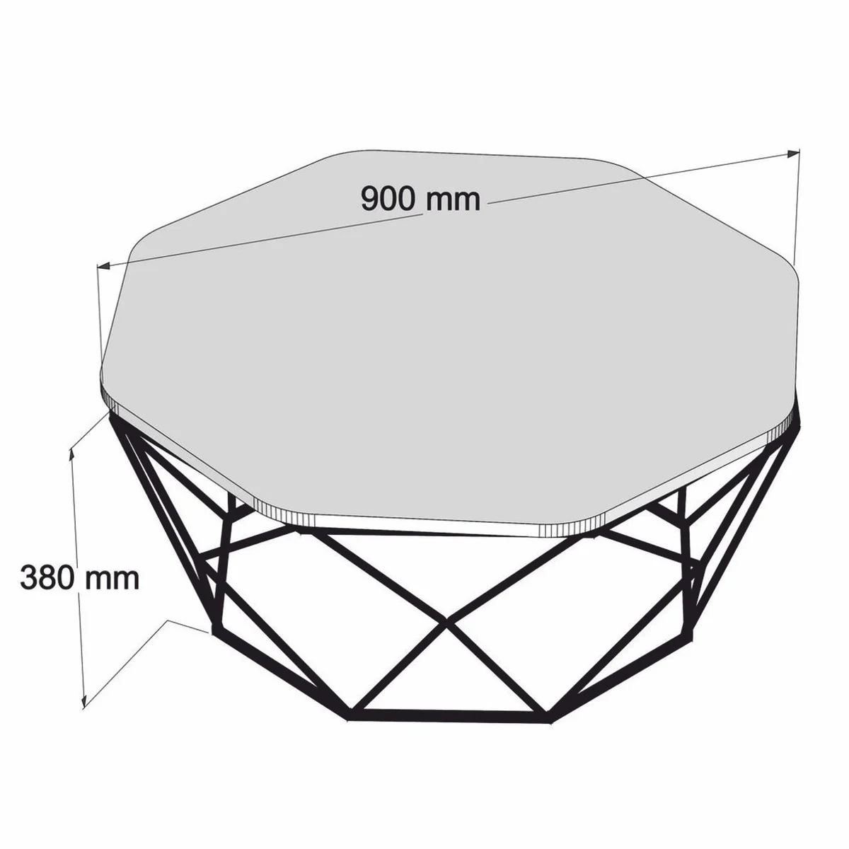 Luxury Coffee Table Black 90 cm - Hotel & Living Room Furniture