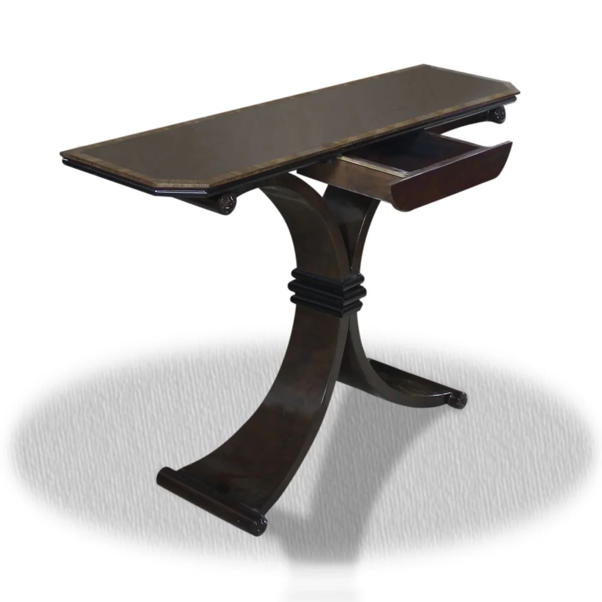 Side table with drawer black 100 x 35 x H. 85 cm - luxury side table