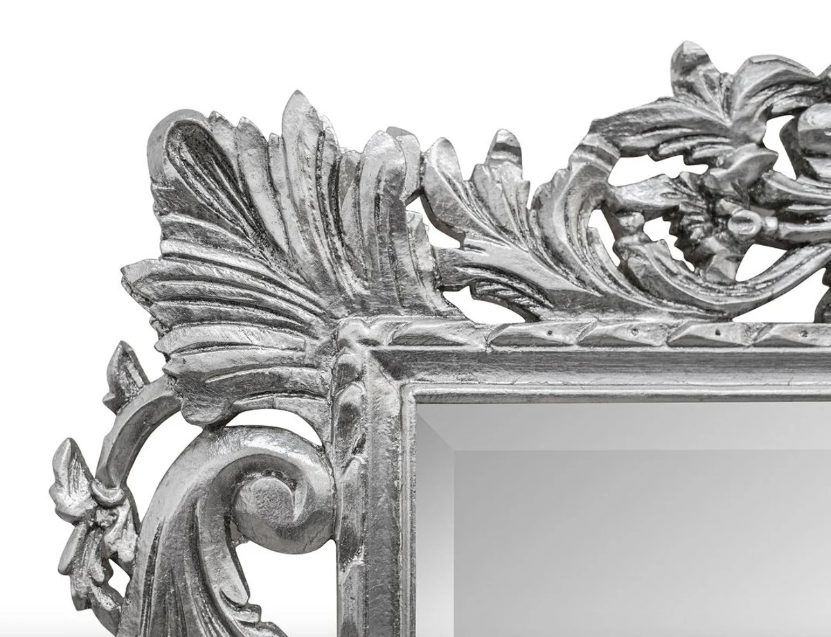 Baroque wall mirror silver 115 x H. 202 cm - Baroque style mirror antique style furniture
