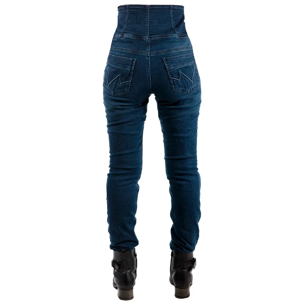 EVY LADY OVERLAP JEANS PANTS DARK BLUE