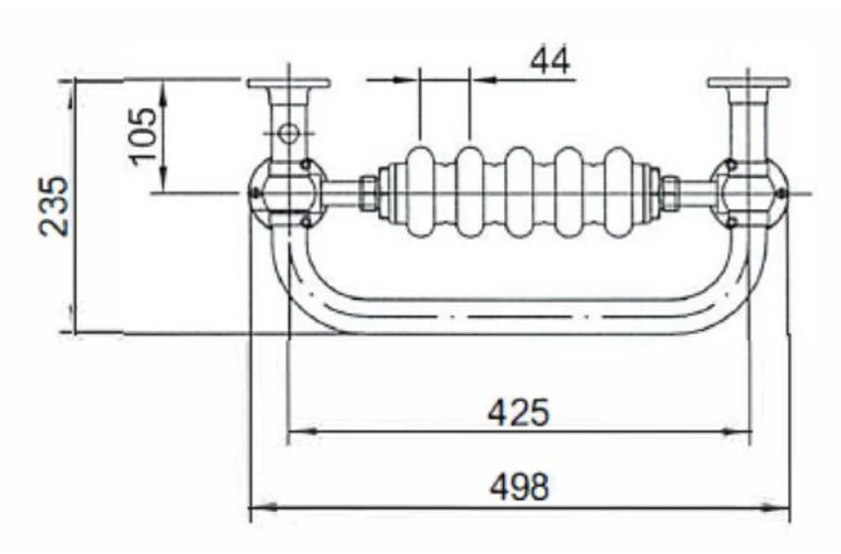 Luxury bathroom heater white / chrome 498 x H. 940 mm - towel radiator - vintage bathroom radiator towel holder