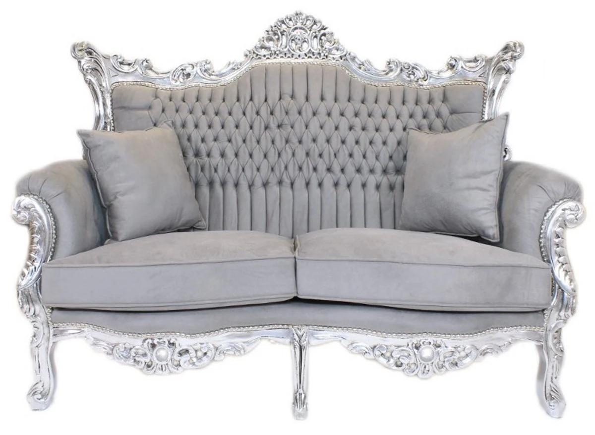Baroque living room set Master gray / silver - 2 sofa + 2 armchairs