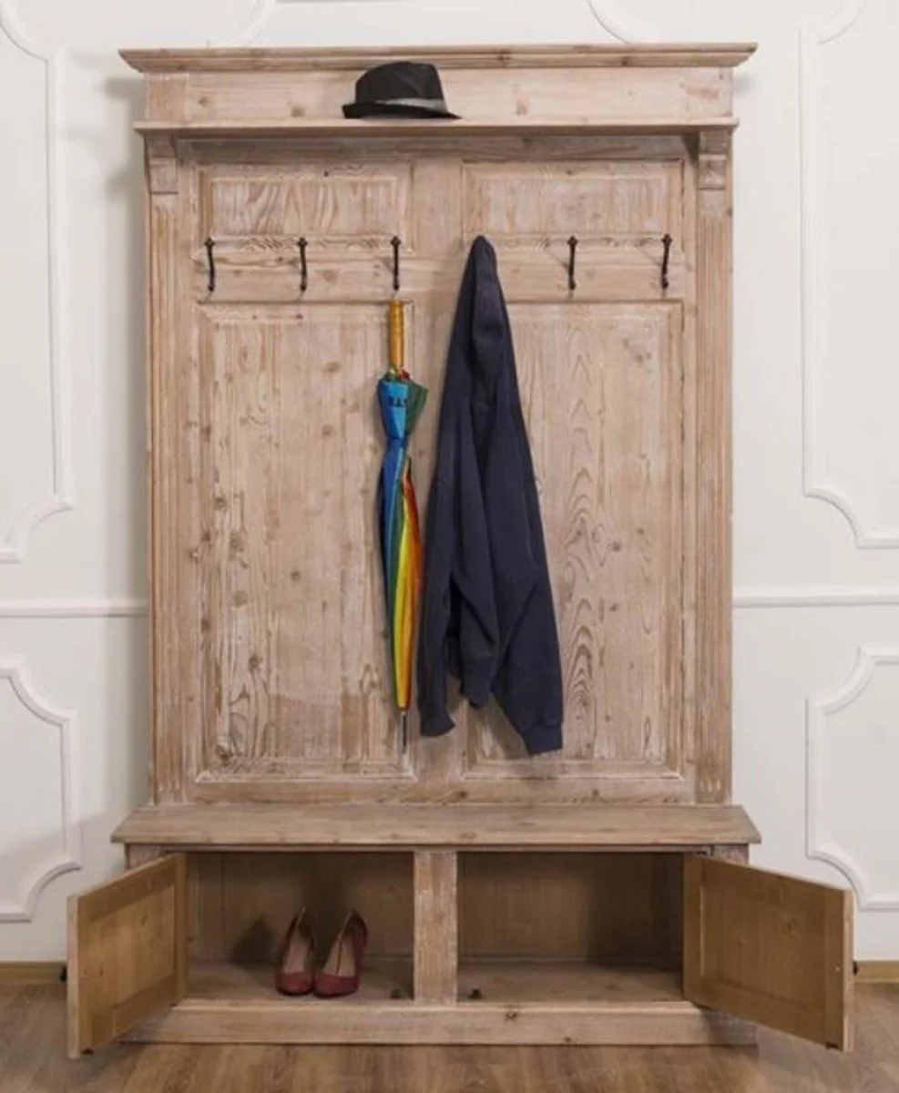 Country house style wardrobe natural colors 140 x 41 x H. 210 cm - solid wood wardrobe - country house style wardrobe furniture